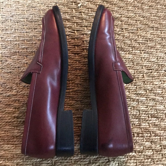 Ruby red leather loafers - Picture 4 of 7